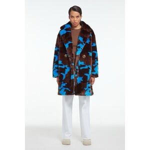 Apparis Blue and Brown Camouflage Coat